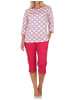 NORMANN Kurzarm Capri Schlafanzug Pyjama Tupfen Punkte Look 125 90 330 in pink