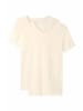 Hessnatur T-Shirt Fitted 2er Pack in natur