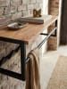 KADIMA DESIGN Design Wandgarderobe Massivholz / Metall 80x22x33 cm