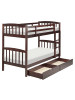 Beliani Hochbett REVIN in Braun - (W) 102 x (H) 150 x (L) 210 cm
