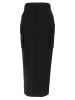 Rick Owens Schwarz Wolle Midi Rock