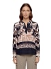 Betty Barclay Longbluse mit Stehkragen in Beige/Schwarz