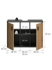 ebuy24 Waschbeckenunterschrank Mone Eiche 80 x 30 cm