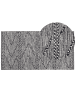 Beliani Kurzflor TERMAL in Schwarz/Weiß - (W) 80 x (H) 1 x (L) 150 cm