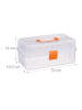 relaxdays 10x Plastikbox in Transparent/ Orange - (B)33 x (H)14 x (T)19 cm