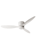 Beliani Deckenventilator mit Licht VEMBAR in Weiß - (W) 112 x (H) 23 x (L) 112 cm