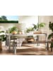 Beliani 3-tlg Gartentisch Set NARDO in Braun/Silber