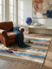 KADIMA DESIGN Naturfaser-Teppich Handgewebt WHARFE Boho Gestreift Wohnlich in Multicolor