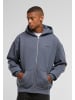 PEGADOR PEGADOR Zip-Kapuzenpullover in washed shadow blue