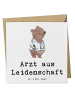 Mr. & Mrs. Panda Einladungskarte Arzt Leidenschaft mit Spruch in Weiß