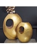 KADIMA DESIGN Deko Vase 2er Set Aluminium mit Tragegriff Blumenvase Modern in Gold