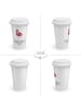 Mr. & Mrs. Panda Thermokaffeebecher Flamingo Classic mit Spruch in Weiß