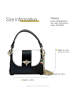 Florence Leder Umhängetasche Florence Tasche schwarz, weiß ca. 19cm