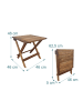 relaxdays Klapptisch in Braun - (B)46 x (H)46 x (T)46 cm