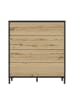 CALICOSY Kommode Mimizan in Eiche - (W) 94  x (H) 104  x (L) 45  cm
