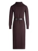 Zero  Strickkleid mit Gürtel in Chocolate Plum
