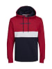 Jack & Jones Hoodie 'Reid Blocking' in rot