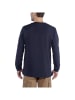 CARHARTT  Logo Long Sleeve in NAVY