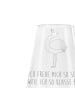 Mr. & Mrs. Panda Weinglas Flamingo Stolz mit Spruch in Transparent