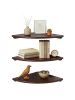 relaxdays Eckregal in Dunkelbraun - (B)30 x (H)3 x (T)30 cm