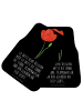 Mr. & Mrs. Panda Automatte Blume Mohnblume mit Spruch in Schwarz