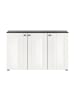 xonox.home Sideboard (B/H/T): 138x86x37 in weiß Hochglanz und anthrazit
