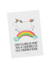 Mr. & Mrs. Panda Wanddeko Einhorn Regenbogen mit Spruch in Weiß