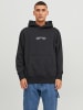 Jack & Jones Design Hoodie Dropped Shoulder Sweater Pullover JORGRACIA in Schwarz