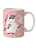Mr. & Mrs. Panda Kindertasse Einhorn Woodstock ohne Spruch in Rot Pastell