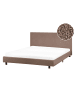 Beliani Doppelbett ALBI in Braun/Schwarz - (W) 155 x (H) 94 x (L) 211 cm