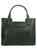 Cluty Handtasche echt Leder in dunkelgrün