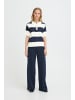 ICHI Kurzarm-Bluse IHLULS Loose fit in WIDE TOTAL EC WHITE STRIPE