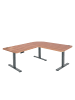 MCW Eck-Schreibtisch D40, Eiche-Dekor, anthrazit-grau