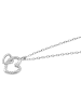 Adeliás Damen Halskette mit Anhänger – Herz aus 925 Silber in silber