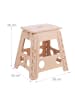 relaxdays Klapphocker in Beige - (B)39 x (H)39 cm x (T)32 cm