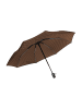 ANELY Automatik Regenschirm Gepunktet Kleiner Taschenschirm in Braun