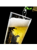 Mr. & Mrs. Panda Weizen Glas Igel händchenhaltend mit Spruch in Transparent
