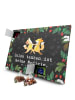 Mr. & Mrs. Panda Advents-Teekalender Füchse Salsa tanzen mit Spruch in Kreidetafel