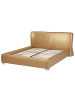Beliani 2-tlg Doppelbett PARIS in Gold/Silber