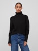 Vila Rollkragen Strickpullover mit Ballonärmel VILOU in Schwarz