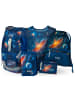 BAAGL 5-tlg. Set: Schulrucksack Airy in Blau Weltraum