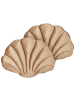 Beliani 2er-Set Dekokissen CONSOLIDA in Beige