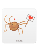 Mr. & Mrs. Panda Drink Coaster Spinne Agathe Motivation ohne Spruch in Weiß