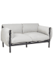 Beliani Gartensofa ESPERIA in Grau/Schwarz - (W) 144 x (H) 80 x (L) 96 cm