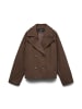 Vero Moda Short Jacket mit Reverskragen und Zweireiher in Chocolate Brown