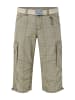Timezone Wadenlange Cargo Shorts Gürtel Reißverschluss in Beige