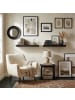 relaxdays 3 x Wandregal in Schwarz - (B)50 x (H)4 x (T)23 cm