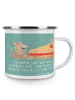 Mr. & Mrs. Panda Emaille Tasse 6. Hochzeitstag Zuckerhochzeit mi... in Meeresbrise