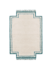 Beliani Kurzflor BERWARI in Beige/Blau - (W) 160 x (L) 230 cm