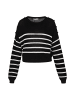 DreiMaster Women Pullover in black offwhite